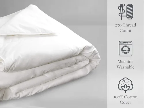 Westin Manta ligera de plumón – Manta de plumón blanco de felpa con funda 100% algodón – King (104 x 90 pulgadas)
