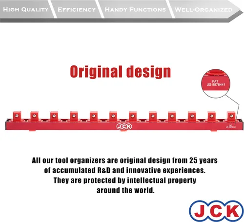 Miniatura 5 de JCK Organizador de Dados de Aluminio de Calidad Profesional (Dado de 1/2") con tira de diseño especial y pernos de posicionamiento giratorio de 360
