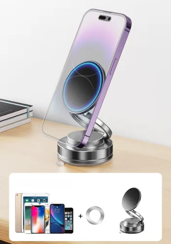 2025 Upgraded Magnetic Car Phone Holder for Ford Maverick Hybrid, Vacuum Suction Magnetic Phone Holder, Foldable Cell Holder, Phone Automobile