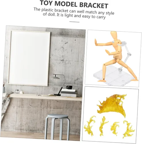 Miniatura 3 de iplusmile Soporte de efecto de llama con soporte de figura de acción, soporte ajustable para muñeca de juguete para exhibición de modelos, base