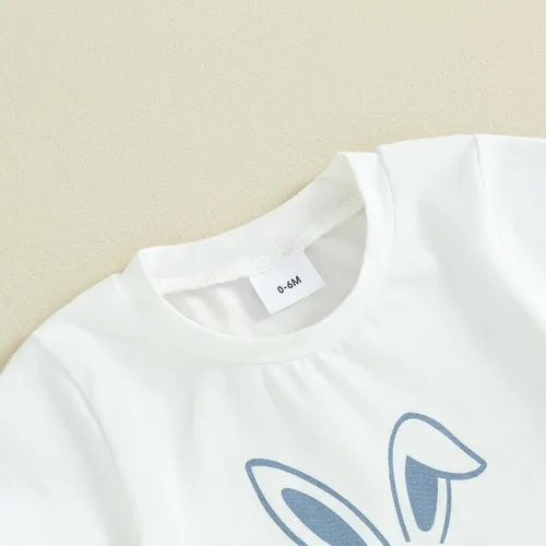 Miniatura 3 de Karesoull Conjunto de 2 piezas de ropa de Pascua para bebé, conjunto de ropa de Pascua para niños pequeños