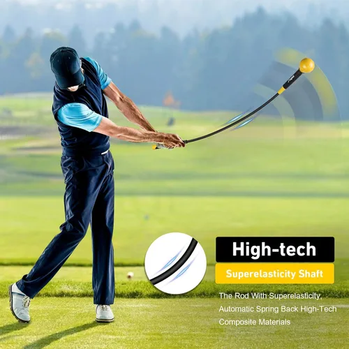 Miniatura 2 de Entrenador de swing de golf, ayuda y corrección para el entrenamiento del agarre de fuerza, ritmo y flexibilidad, accesorios de golf ideales