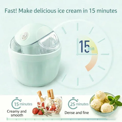 Miniatura 4 de Pequeña máquina para hacer helados, hace una sola porción de gelato, yogur congelado, sorbete y más postres de bricolaje con un solo toque en solo