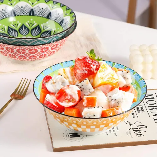 Miniatura 5 de Juego de Tazones para Ramen Tazones Pho - Juego de Tazones de Sopa de Porcelana de 3 Piezas - Juegos de Tazones para Fideos para Cocina 35 oz