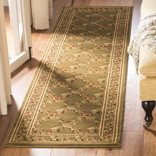 Miniatura 10 de SAFAVIEH Lyndhurst Collection - Alfombra de pasillo, 2 pies 3 pulgadas x 8 pies, color negro y marrón, diseño tradicional de enrejado floral,