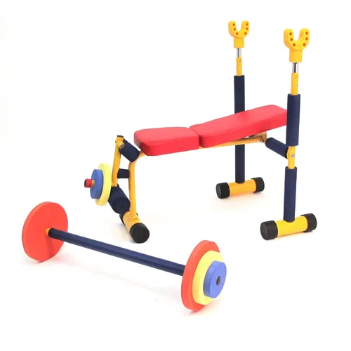Miniatura 6 de Equipo para hacer ejercicios para niños Fun and Fitness de Redmon Juego de banco de pesas