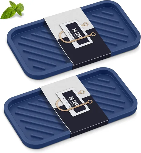 Miniatura 10 de EG-SIPRO Bandeja Organizadora de Fregadero de Cocina, Soporte para Esponja para Fregadero de Cocina Bandeja de Mostrador de Baño Portaesponjas