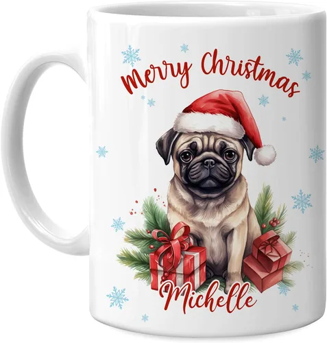 Miniatura 40 de Hyturtle Regalos personalizados para amantes de los osos – Taza de café de cerámica con nombre personalizado de oso con sombrero de Papá Noel