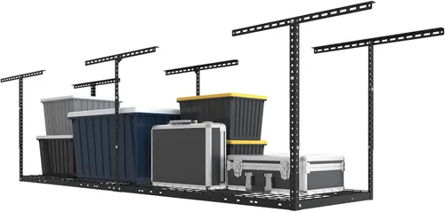 Miniatura 26 de Fleximounts - Estante de almacenamiento de garaje ajustable de 4 x 8 pulgadas, para techo, para garaje, resistente, 96 pulgadas de largo x 48 Blanco