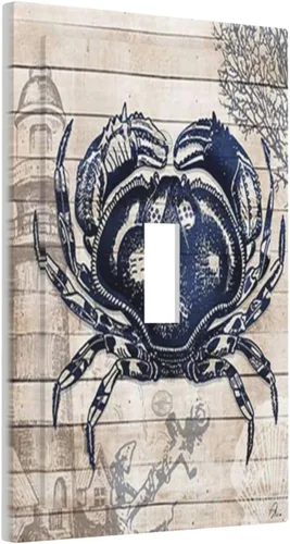 Miniatura 108 de Cubierta de interruptor de luz de palanca individual decorativa de 1 cuadrilla, placa frontal eléctrica para baño, cocina, decoración del hogar