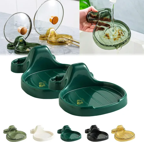 Espátula de cocina multifunción, soporte para espátula de cocina multifuncional, soporte para cucharas con soporte para tapa, espátula de cocina