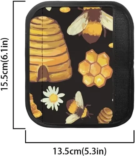 Miniatura 5 de Horeset Daisy Bee Honey - Juego de 4 fundas para manijas de puerta de refrigerador, fundas para manija de horno, lindas manijas de decoración