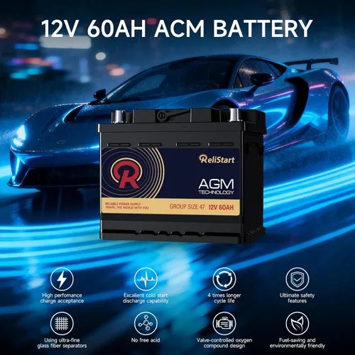 Miniatura 6 de Batería AGM BCI Grupo 47 para automóvil - Batería de 12 V 60 Ah tamaño H5 47 para automóvil, batería de 12 V recargable de arranque y parada