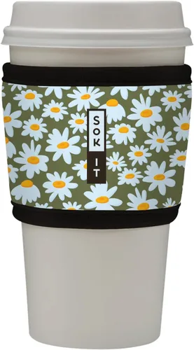 Miniatura 49 de Sok It HotSok Coffee & Tea - Funda de neopreno con aislamiento reutilizable (floral abstracto)