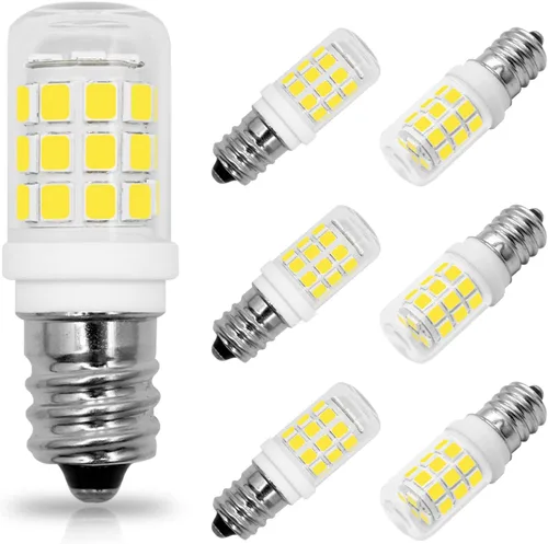 Bombilla pequeña con base de candelabro LED E12, equivalente a 3 W, 25-30 W, incandescentes, 6000 K, bombillas blancas frías, 120 V, 300 lúmenes, no