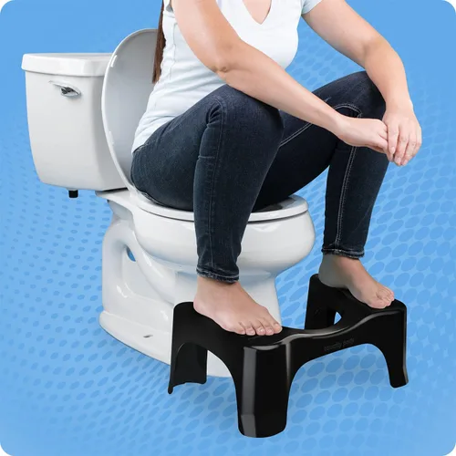 Miniatura 9 de Squatty Potty The Original - Taburete de inodoro de baño, ligero curvo con diseño elegante y moderno, negro, 7 pulgadas