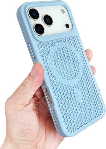 Miniatura 22 de Funda para iPhone 17 Pro Max, [compatible con MagSafe] doble capa de disipación de calor de panal de abeja, funda protectora transpirable y a prueba