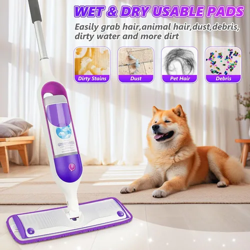 Miniatura 4 de Almohadillas reutilizables compatibles con Swiffer PowerMop – SEVENMAX de microfibra de 15 pulgadas, almohadillas de repuesto para trapeador