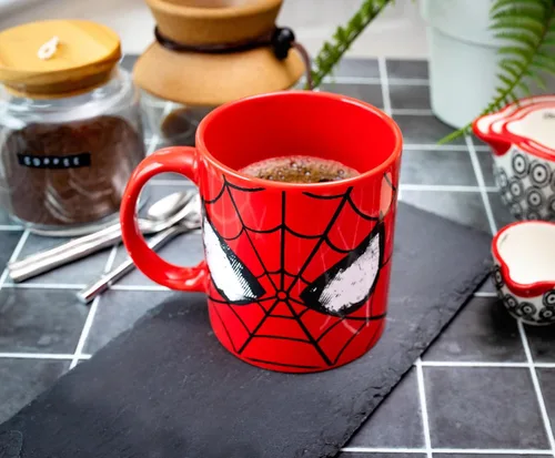 Miniatura 5 de Silver Buffalo Marvel Comics Spider-Man - Taza de cerámica clásica con máscara Capacidad para 20 onzas