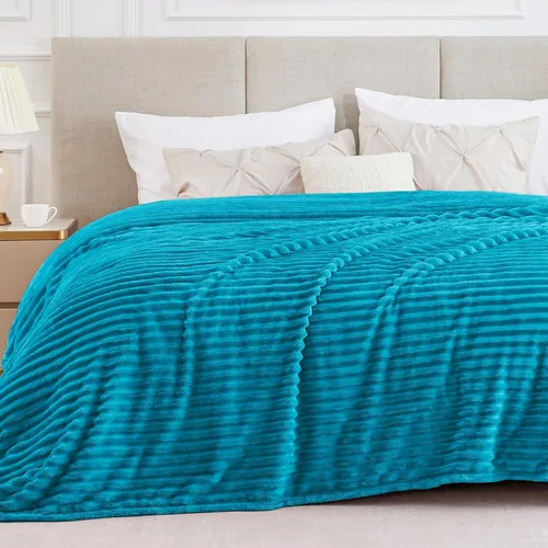 Miniatura 54 de BEDELITE Manta de forro polar para sofá, 10.58 oz/m², suave y cálida, manta acuática esponjosa, manta decorativa y de regalo para mujeres, hombres