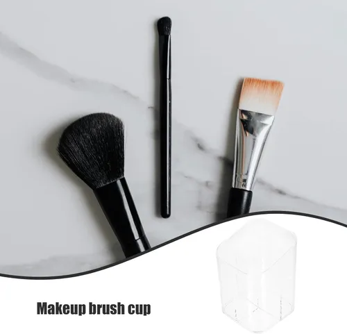 Miniatura 9 de 2pcs Makeup Brush Holder Pen Cup Organizer Plastic Cosmetic Brush Stand Makeup Case for Desktop Cosmetics Storage and Desk Use