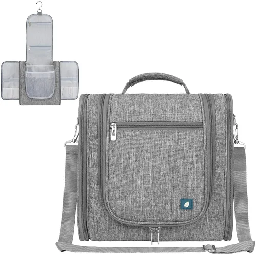 Miniatura 24 de PAVILIA - Bolsa de aseo para viaje para mujeres y hombres, organizador cosmético colgante, bolsa de maquillaje resistente al agua para accesorios