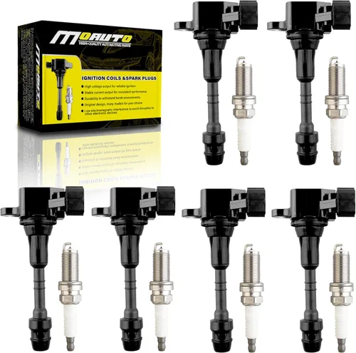 Miniatura 14 de Juego de 4 bobinas de encendido UF316 90919-02240 y 4 bujías de iridio compatibles con Scion Toyota XA XB Yaris Echo Prius Camry - L4 1.5L