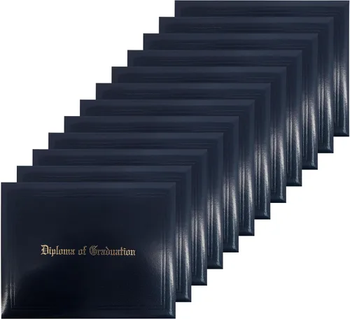 Miniatura 18 de GraduationMall Cubierta impresa para diploma para certificado 8.5 x 11 pulgadas, real, paquete de 1