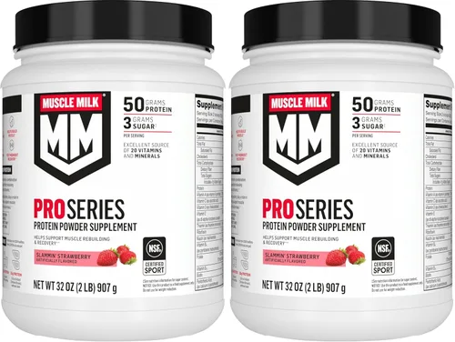 Miniatura 15 de Muscle Milk Pro Series Proteína en polvo, sabor chocolate Knockout, 2 libras, 11 porciones, 50 g de proteína, 3 g de azúcar, 20 vitaminas