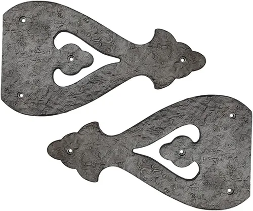 Miniatura 53 de Adonai Hardware Alleluia - Bisagras delanteras de hierro fundido antiguo (3.2 pulgadas x 10 unidades, negro mate) para puertas de granero, puertas