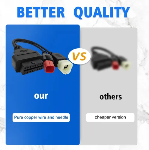 Miniatura 3 de Cable adaptador OBD2 2 en 1, cable de diagnóstico OBD para Euro5 para Guzzi para Vespa para Suzuki para Yamaha para Vespa para Honda para KTM