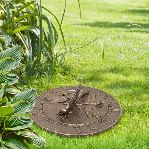 Miniatura 2 de Whitehall Products Reloj de sol de libélula de bronce francés
