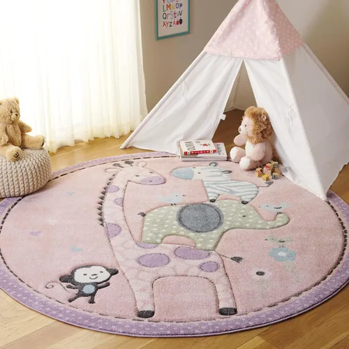 Miniatura 26 de SAFAVIEH Carousel Kids Collection - Alfombra decorativa de 2 x 3 pies, color marfil, diseño animal, no desprende pelusa y de fácil cuidado, ideal