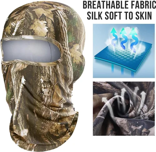 Miniatura 5 de WTACTFUL Máscara Facial de Camuflaje para Caza de Pavos – Ocultación Duradera para Aventuras al Aire Libre