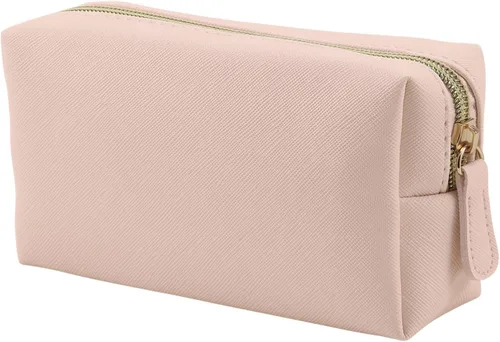 Miniatura 8 de Bolsa de maquillaje de cuero Apooliy para bolso de viaje, organizador de cosméticos portátil pequeño para mujeres y niñas, bolsa de maquillaje