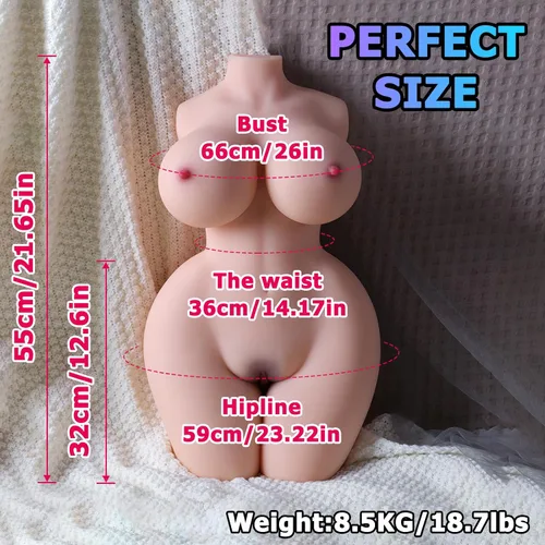 Miniatura 5 de Muñeca sexual de tamaño real de 17.8 libras con torso flexible, con textura realista de piel de cuerpo de tamaño completo, trasero suave, pechos