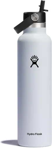 Miniatura 26 de Hydro Flask Botella de agua – Acero inoxidable aislado – Tapa flexible con pajita de boca estándar, antiderrames, a prueba de fugas y recargable