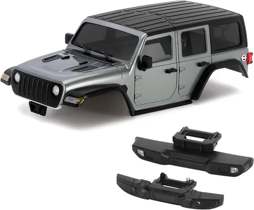 INJORA Carcasa de distancia entre ejes de 6.10 pulgadas de 4.69 oz, kit de cuerpo de techo rígido ABS con parachoques delantero trasero para TRX4M
