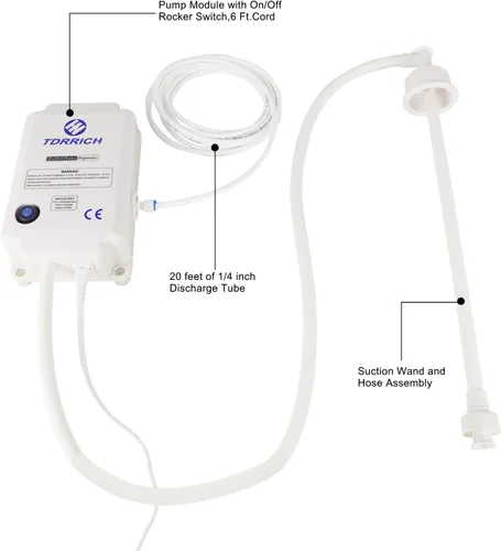 Miniatura 2 de TDRRICH Sistema de bomba dispensadora de agua embotellada de un solo tubo para refrigerador, bomba eléctrica dispensadora de agua potable para 5