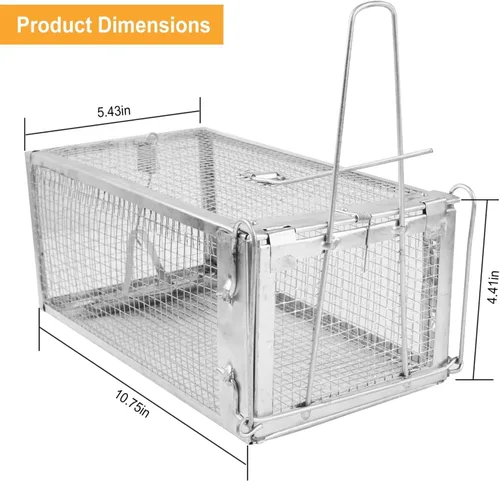 Miniatura 3 de Trampa humana para ratones, atrapa y libera, trampa unidireccional para roedores para uso en interiores y exteriores, trampa humana para ratas