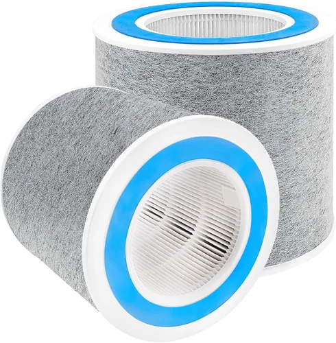 Filtro de repuesto HP102 compatible con purificador de aire Shark HP100 HP102 HP102PET HP132 HC450 HC451 HC452 HC455 Paquete de 2 filtros de