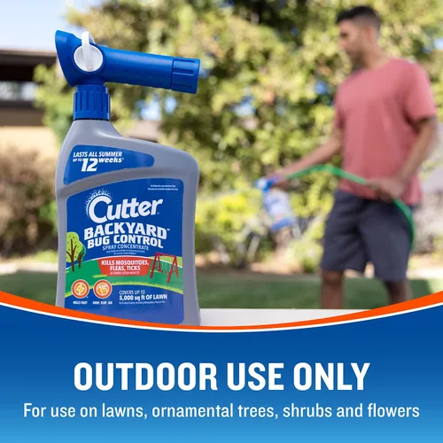 Miniatura 6 de Cutter Concentrado en aerosol para control de insectos en el patio trasero (paquete de 6), mata mosquitos, pulgas y hormigas enumeradas, 32 fl oz