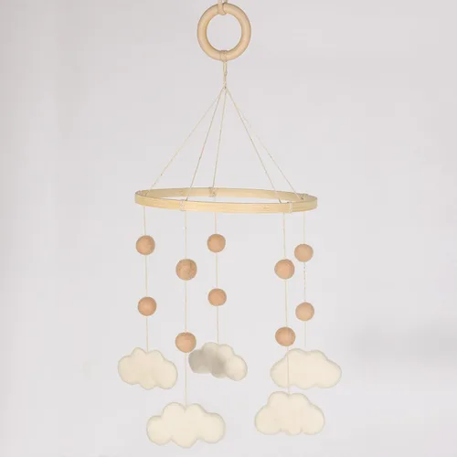 Miniatura 8 de Boho Baby Macramé Rainbow Boho Mobile - Regalo de ducha para recién nacido Arco iris+pluma