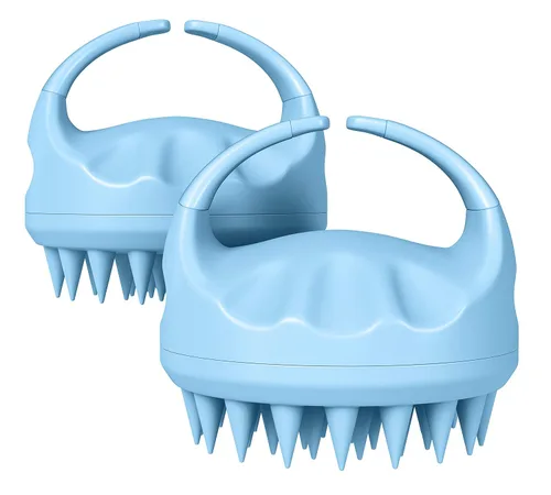 Miniatura 9 de Flathead Products Masajeador de cuero cabelludo y cepillo de champú para eliminar la caspa en la ducha, húmedo y seco, fomenta el crecimiento