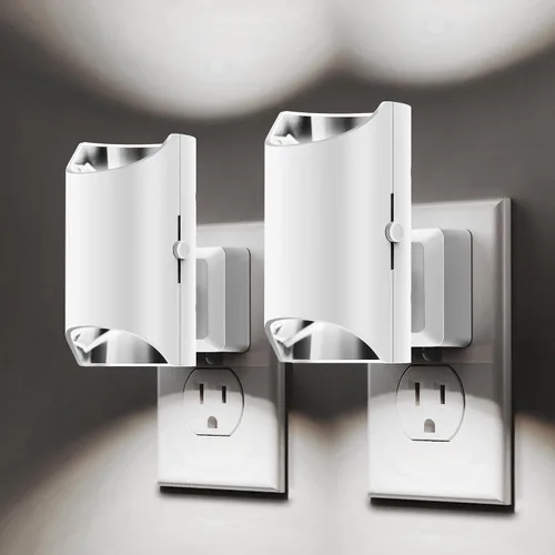 Miniatura 8 de L LOHAS LED Luces nocturnas enchufables a la pared, luz nocturna moderna con sensor de atardecer a amanecer, blanco suave 3000K, luz nocturna