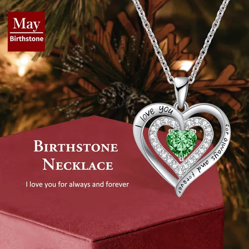 Miniatura 3 de Birthstone Jewelry Necklace for Women on Birthday Anniversary Presents for Wife Women Necklaces for Valentine's Day, Christmas, Mother's Day