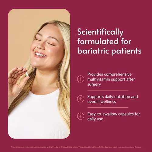 Miniatura 2 de Bariatric Advantage Multivitamínico diario de alta potencia sin hierro, multivitamínico diario para pacientes de cirugía bariátrica con 22 vitaminas
