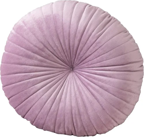 Miniatura 7 de HLOVME Cojín Redondo para Sofá de Terciopelo Cojín Decorativo Pequeño Color Sólido para Sala de Estar Cama Suelo 13.7", Beige