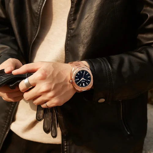 Miniatura 6 de BUREI Relojes de pulsera para hombre, relojes analógicos de cuarzo de acero inoxidable para hombre