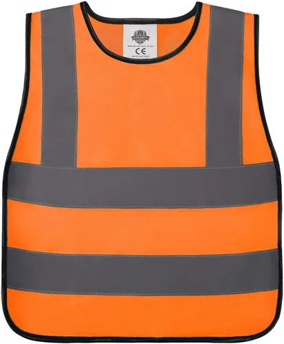 Miniatura 7 de Dazonity Chaleco de seguridad de alta visibilidad para niños, tiras reflectantes, M, apto para niños y niñas de 8 a 12 años, para caminar o volver a